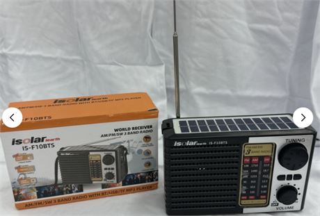 Isolar iearth IS-F10BTS Portable AM/FM/SW  5 unit lot