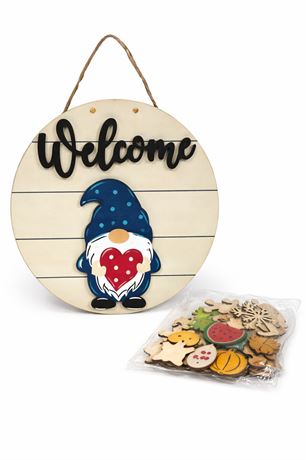 Welcome Gnome Sign Decoration 34pc/case Lot